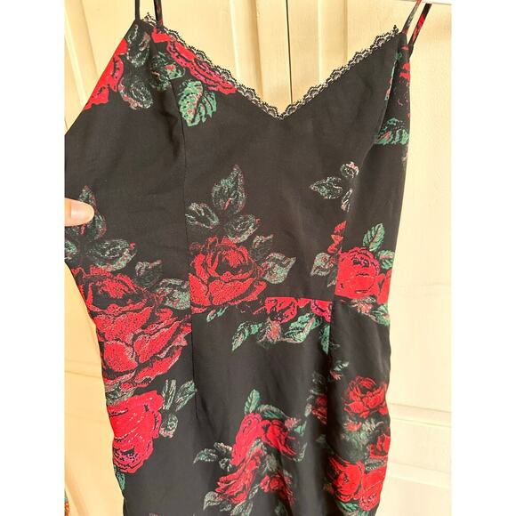 Lovers + Friends Floral Satin Dress Size XS - Picture 3 of 6
